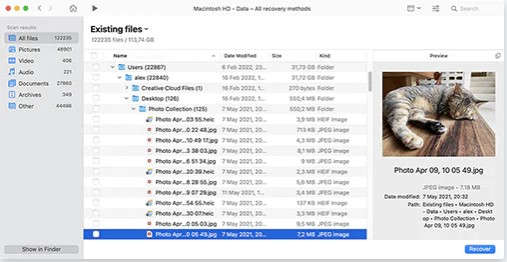 محیط نرم افزار بازیابی فایل دیسک دریل